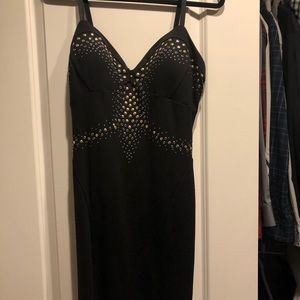 Bebe Black dress with studded detail (NEW) size L